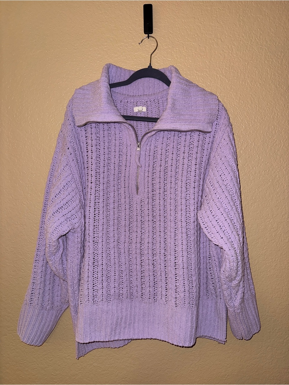 Aerie Chenille Lavender Sweater XL
